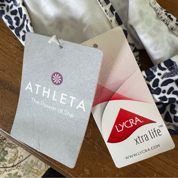 Athleta Zimbabwe High Neck Two Piece Swimsuit Bikini New With Tags - Picture 6 of 6